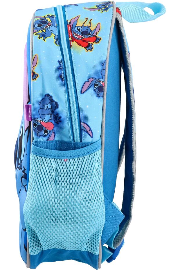 Rucsac albastru cu model 3D Stitch - 2