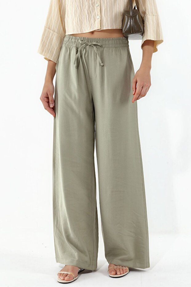 Bdart High Waist Wide Leg Pants with Pockets