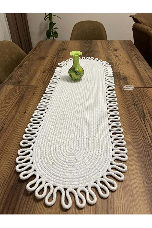 Kenajüt Knitted Runner American Waiter's Set, Food Service Set, Dowry Gift, Gift