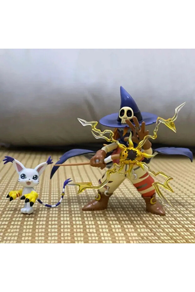 Wizarmon and Tailmon 3.5-11.5cm Anime Figure Digimon Adventure Figure Wizarmon and Tailmon Fi