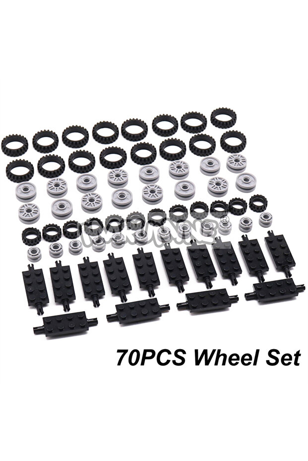 70PCS Wheel Set MARUMINE 70PCS Building Blocks Wheel Tire MOC Bricks Car Track Vehicle Parts Accesso