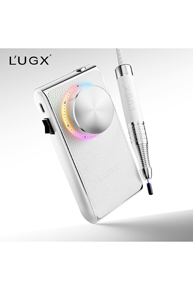 مثقاب لاسلكي أبيض LUGX 2025 قابل لإعادة الشحن عبر USB، مثقاب أظافر محمول احترافي للبيع بالجملة