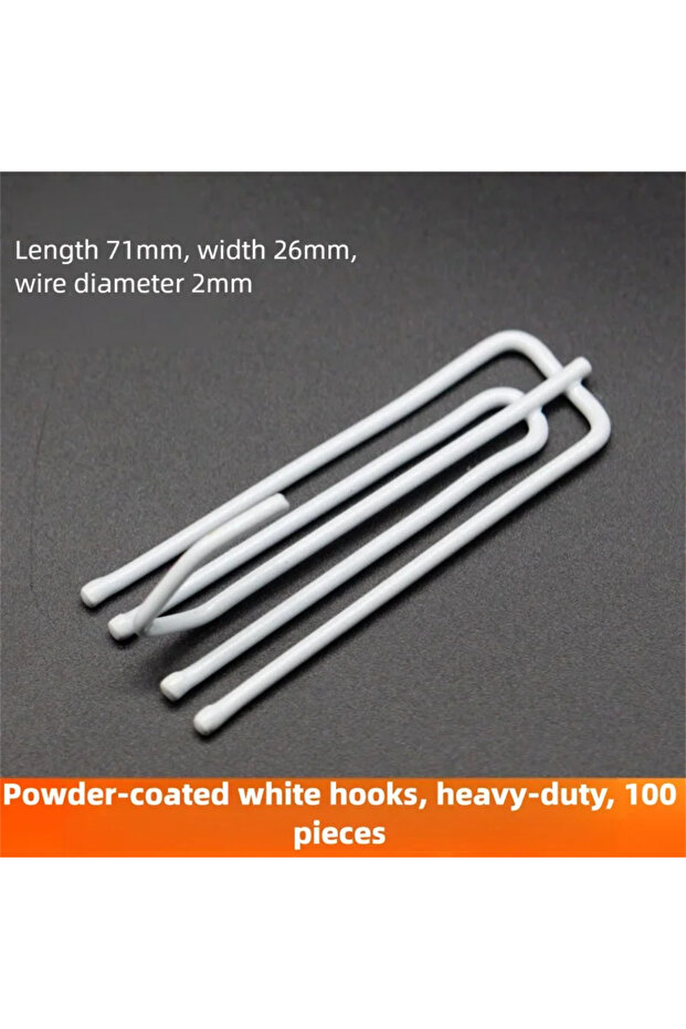 100 pcs White 30Pcs Premium Steel Curtain Hooks White Window Rings Durable Home Decor Accessories fo