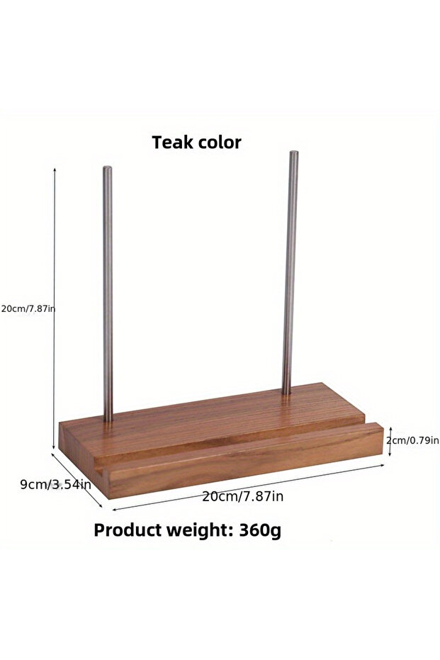 Teak Vinyl Record Holder Solid Wood Tabletop Display Now Playing Vinyl Record Stand for Albums CDS I