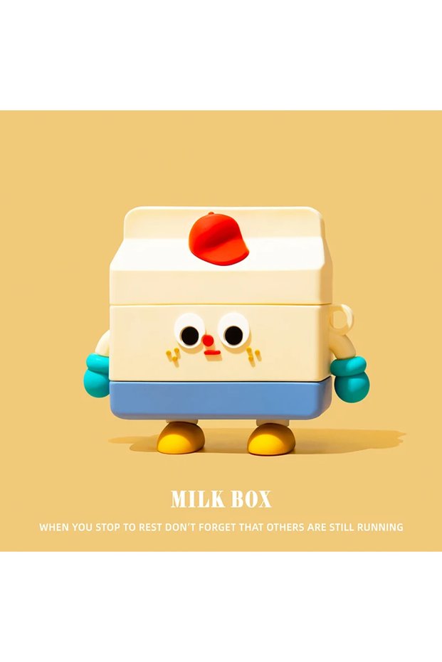 For AirPods Pro 3 Milk Box 3D Chocolate Cookies Bread Case For AirPods 1 2 3 4 5 Pro Cartoon Cute Ea