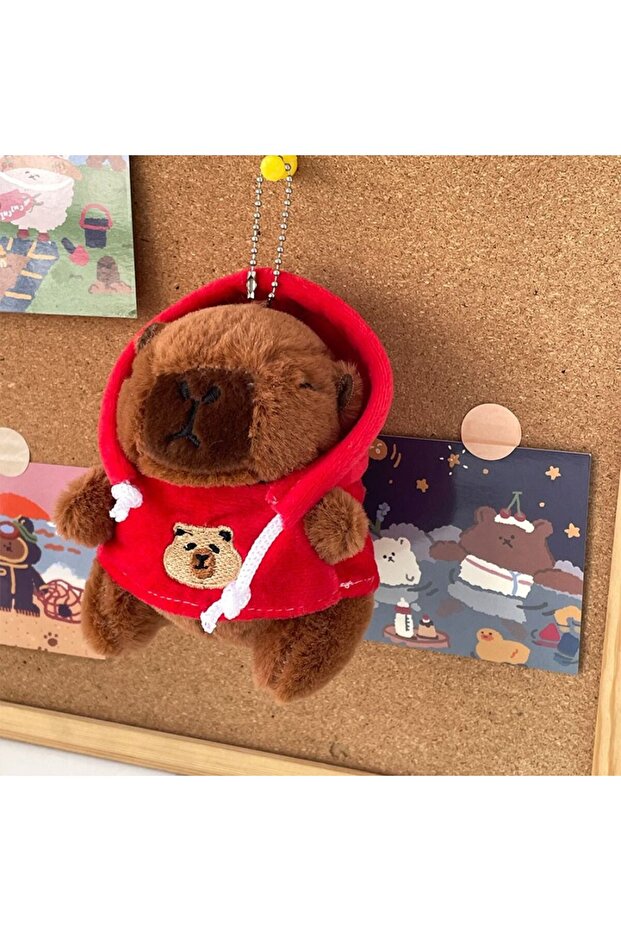 Red-Hoodie C Cute Capybara Plush Toy Hoodie with Wings Simulation Doll Small Size Stuffed Animals An