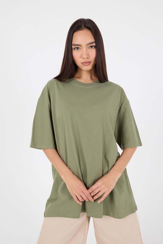 Tricou basic cu guler rotund P10111-d7 - 2