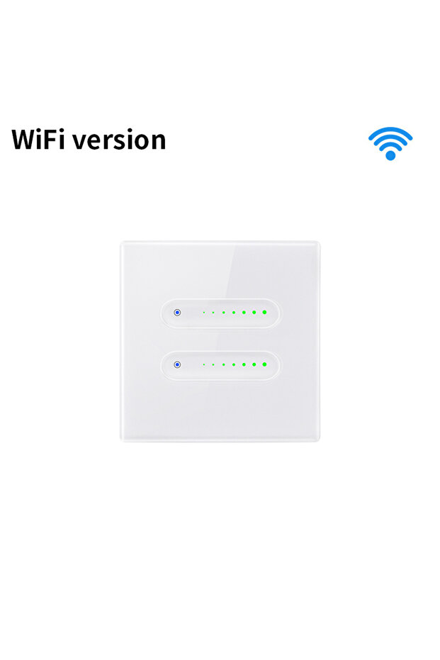 AVATTO WiFi 2gang-White AVATTO WiFi 1/2 Gang Smart Dimmer Switch,EU Dimmer Light Switch Touch Glass