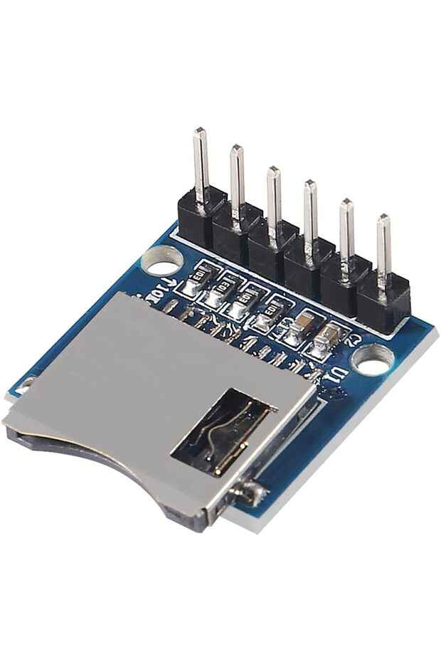 وحدة قارئ بطاقات صغيرة ملحومة، تدعم بطاقات Micro SD وSDHC وTF، مزودة بدبابيس ملحومة وواجهة SPI.