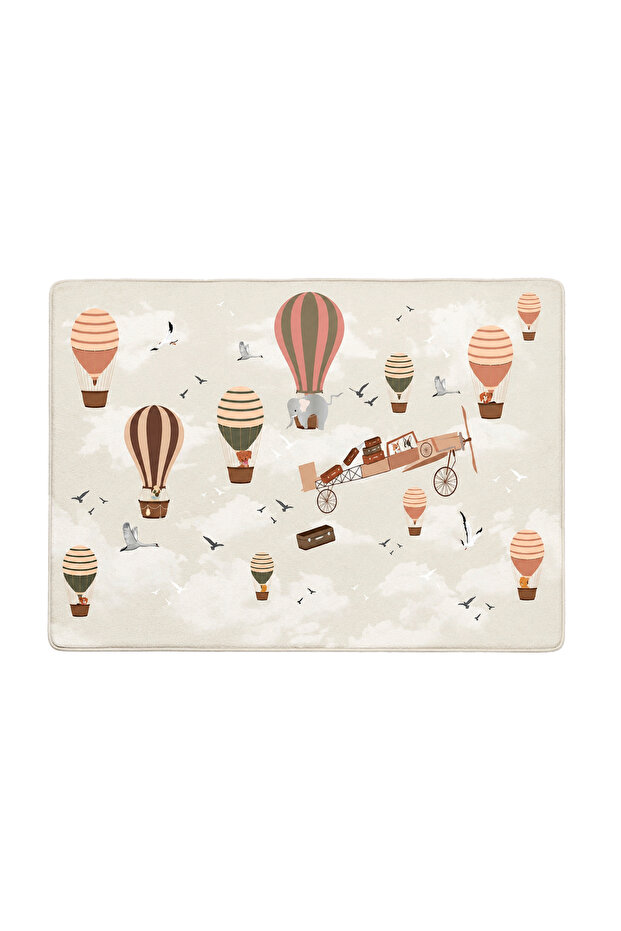 Hot Baloon Kids Cushion Play Mat Rug – Soft Padded Carpet with Non-Slip Backing