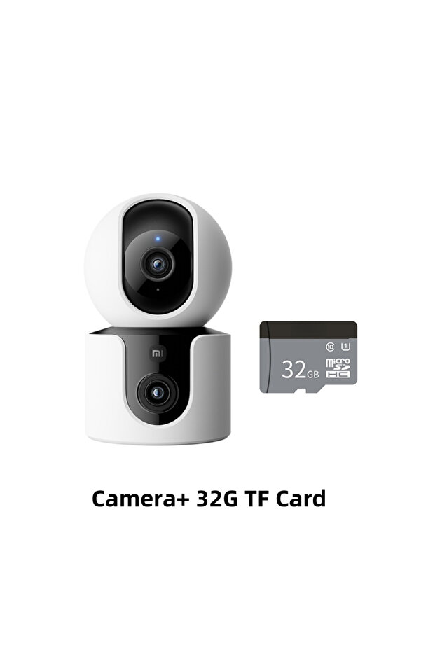 EU Plug Add 32G TF Card C300 Smart Camera Dual Lens PTZ 360° AI Detection 3 Million Pi