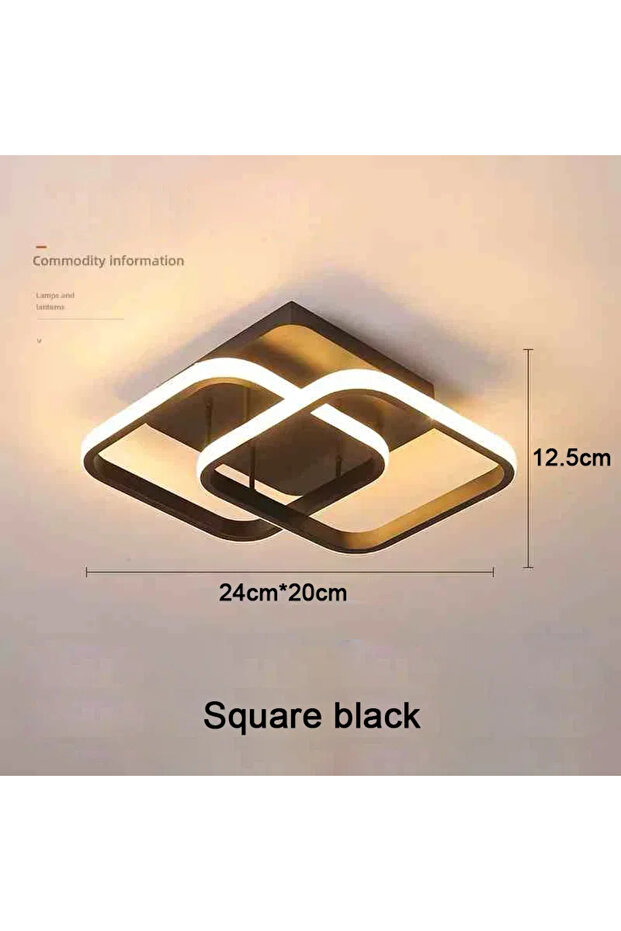 مصابيح سقف الممر LED الحديثة 25 واط، إضاءة منزلية Nodic، إضاءة سطحية LED، 3 ألوان، تيار متردد 90-260 فولت، B-أسود