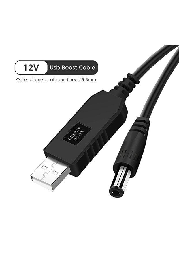 كابل طاقة USB إلى DC بطول 1 متر، 12 فولت، 5 فولت إلى 12 فولت، مع 8 محولات، محول رفع الجهد، كابل شحن USB إلى مقبس DC
