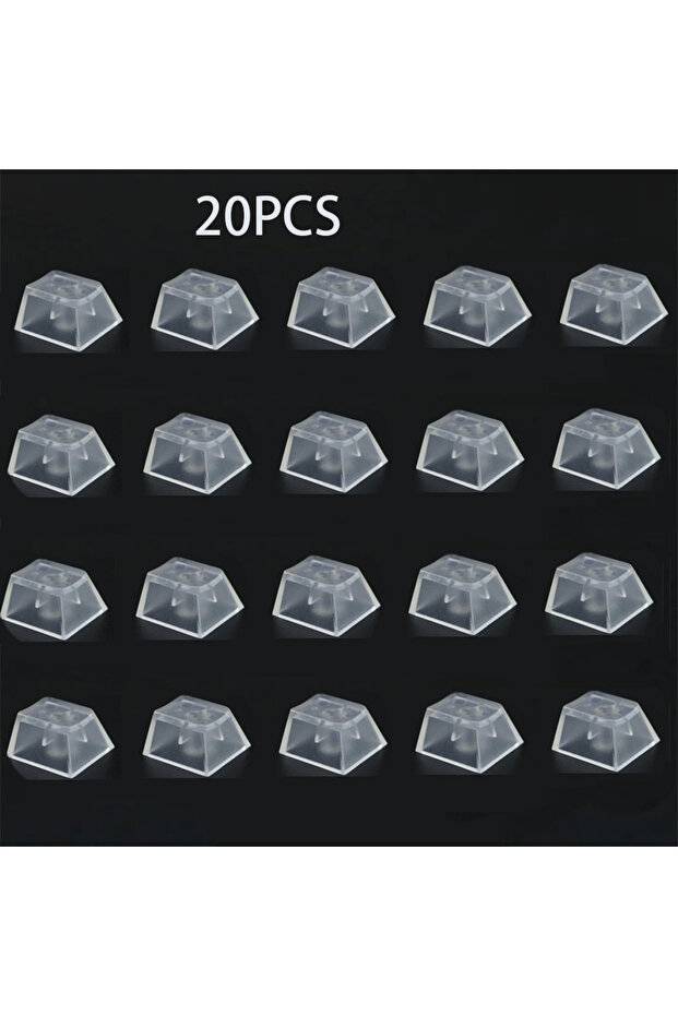 20PCS 10/20pcs Blank ABS Frosted Translucent 1U R4 Keycaps for Cherry MX Switches Mechanical Keyboar