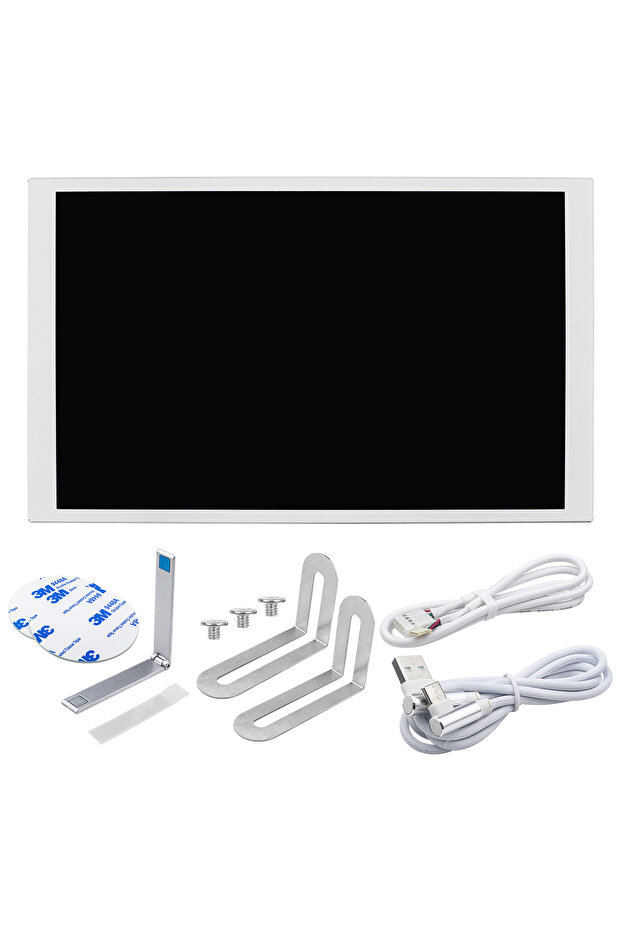 White TURZX 8 Inch Secondary Screen USB Display 1280x800 IPS LCD Extended Desktop Mode & CPU GPU RAM
