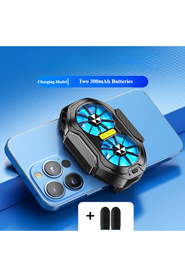 Rechargeable Set FS01 Dual Fan Rechargeable Mobile Phone Cooler Mini Back Clip USB Radiator Long Las