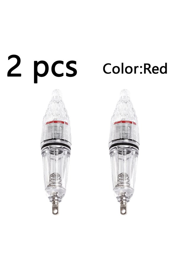 Red-2 pcs 2 Pcs Using AA Batteries LED Energy-Saving Fish Lure Light Boat for Sea Fishing, Freshwate