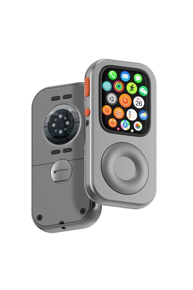 41mm grey RePod Aluminum Alloy Protective Case for Apple Watch Series 7/8/9, Apple Watch Case with