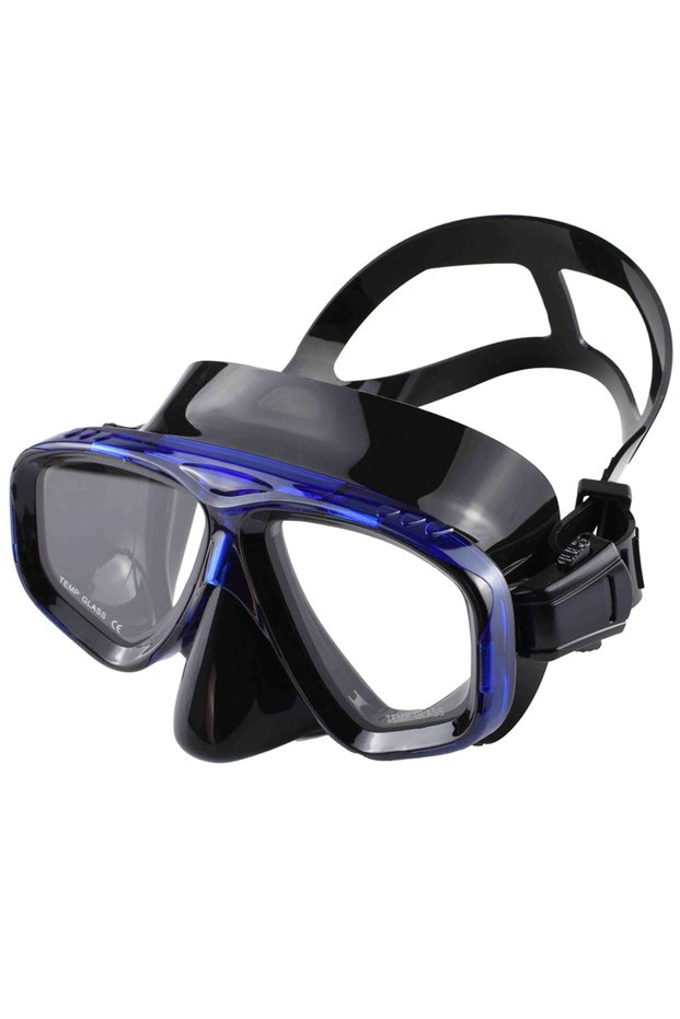 BlackBlue Snorkel Mask Swimming Goggles Scuba Diving Silicone Skirt Tempered Glass Len Wide View Tra