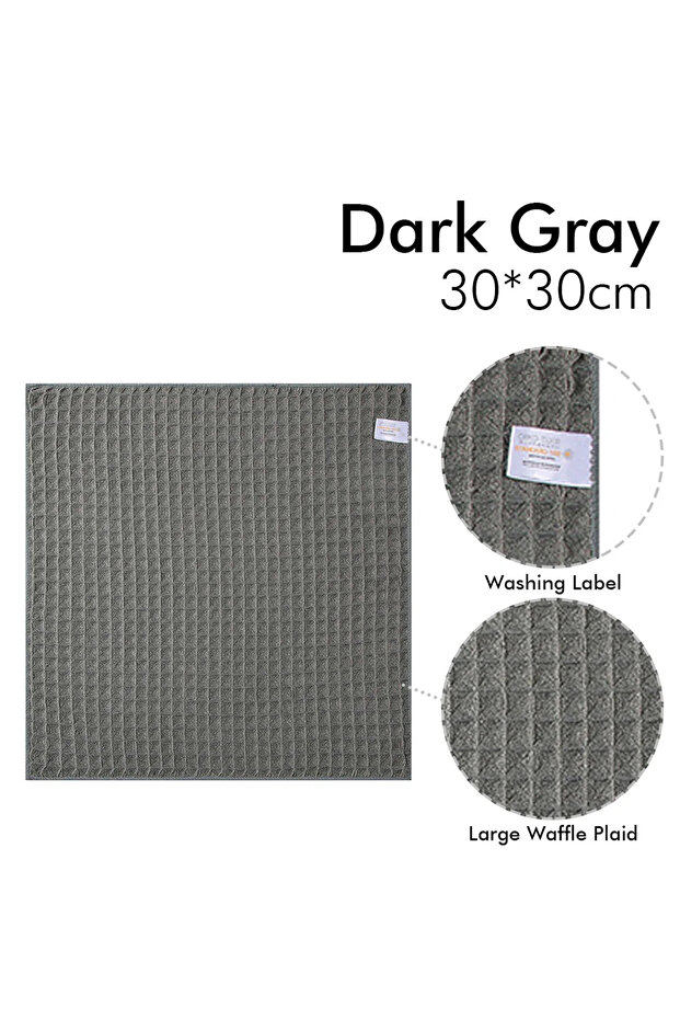 Darkgray 1pc Super Absorbent Barista Bar Towel Coffee Machine Special Rag No Lint Square Towel Clean