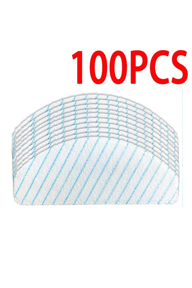 100 PCS 100 Pack Disposable Mop Pads for Ecovacs Deebot Ozmo T8 T8+ T8 AIVI T9 AIVI / N8 Pro / N8 Pr
