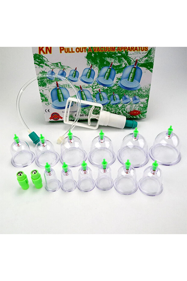 12 PCS 12PCS Cups Medical Vacuum Cans Cupping Cup Cellulite Suction Cup Therapy Massage Anti-celluli