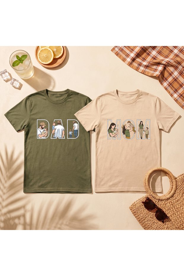 Mom Dad Boy Mom Dad Wife Couple Combination T-Shirt