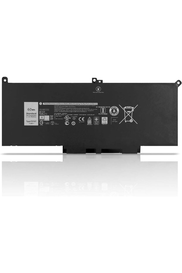 7.6V 60WH F3YGT Portable Battery Compatible with DELL DM3WC 0DM3WC 2X39G Latitude 12 7000 7280 7290 Series