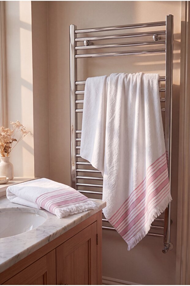 100% Cotton 2-Piece Towel Set - Face and Bath Towels (50X90 + 70X140 cm)
