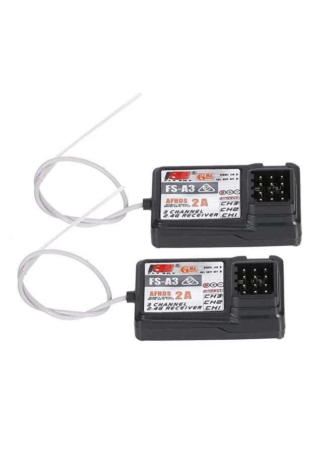 قطعتان من جهاز استقبال OGRC Flysky FS-A3 AFHDS2A بتردد 2.4 جيجاهرتز و3 قنوات لجهاز إرسال GT2E GT2G