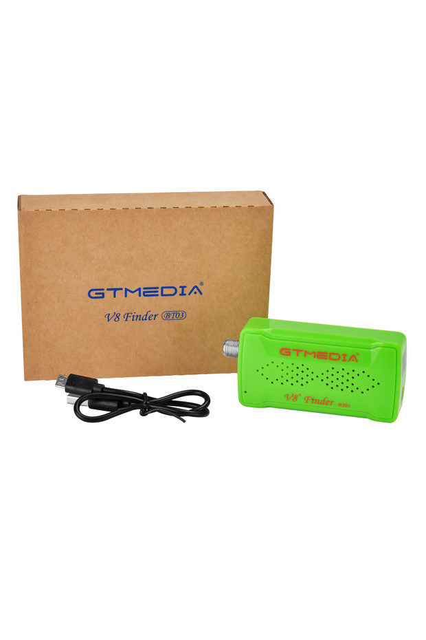 جهاز البحث V8 Finder BT03 من GTMEDIA يدعم أجهزة البحث عن الأقمار الصناعية بنظامي Android و iOS، و DVB-S2، و Android Digital B