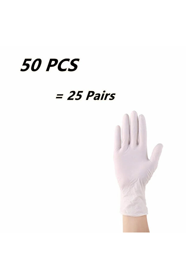 5-15 Ages White 50PCS Disposable Nitrile Gloves for Kids Ages 5-15 Multipurpose Latex Free Service G