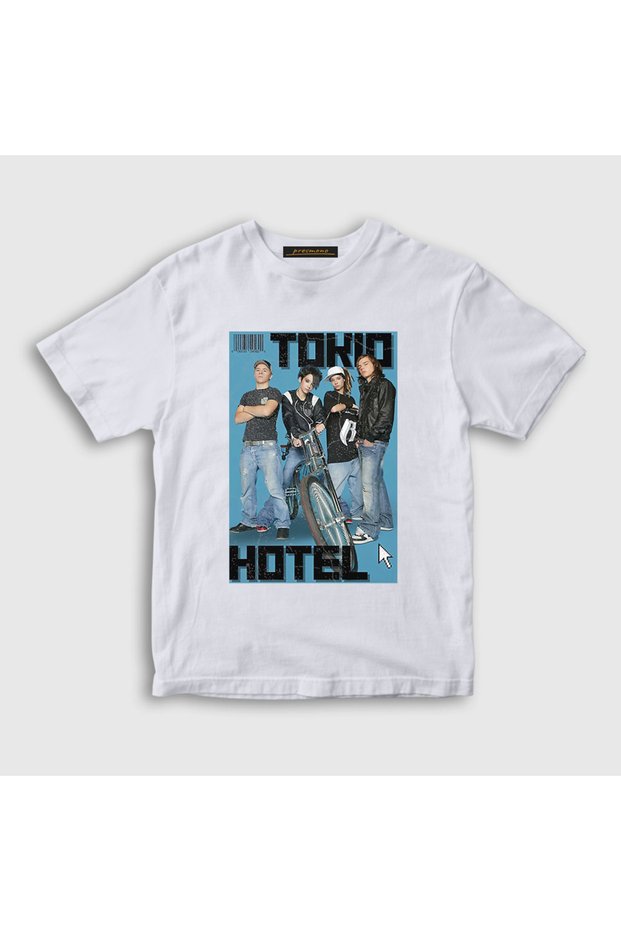 Unisex Kids White Magazine Tokio Hotel T-Shirt 603291Tt