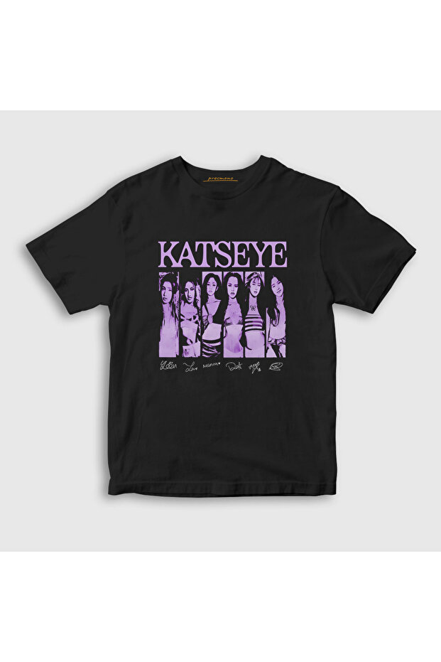 Unisex Kids Black All K-Pop Katseye T-Shirt 595952Tt