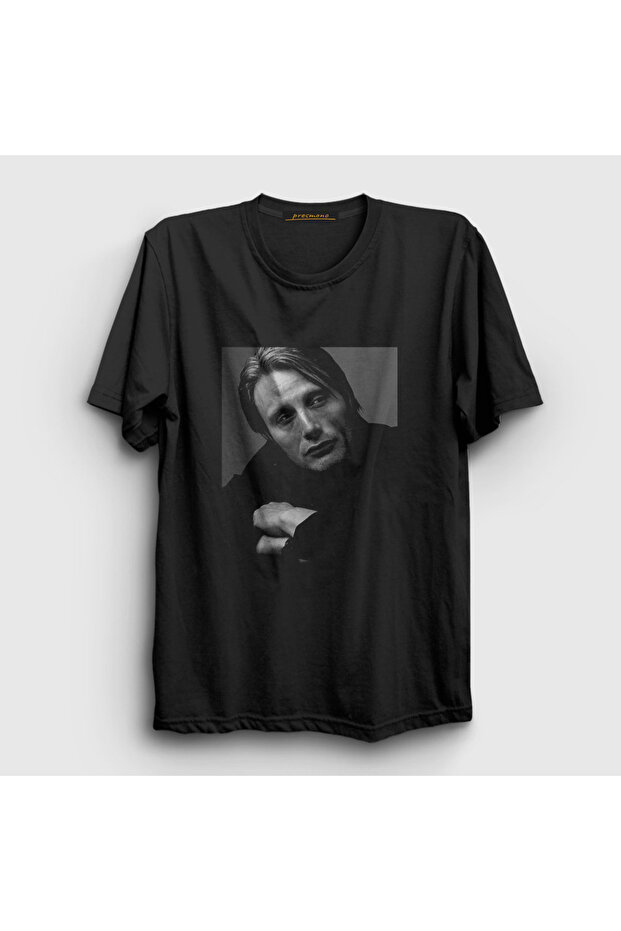 Unisex Black Pose Mads Mikkelsen T-Shirt 555420Tt