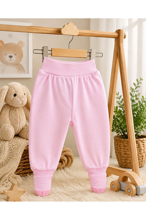 Baby Booties Pants, Self-Socking Pants, Mom's Favorite 100% Cotton Pajamas