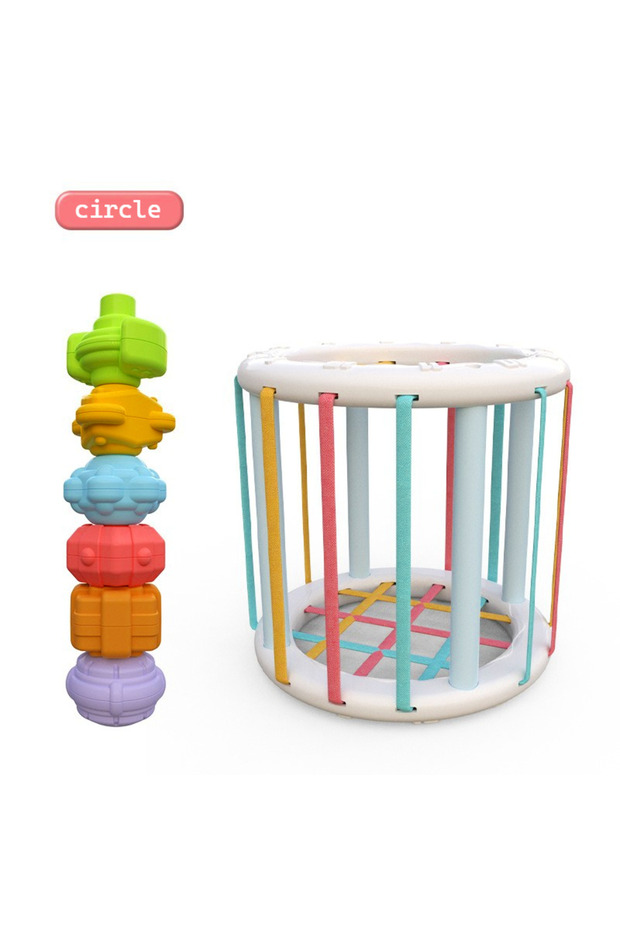 cylinder Montessori Baby Toys 18 Months Sensory Development Learning Educational Toys Colorful Block