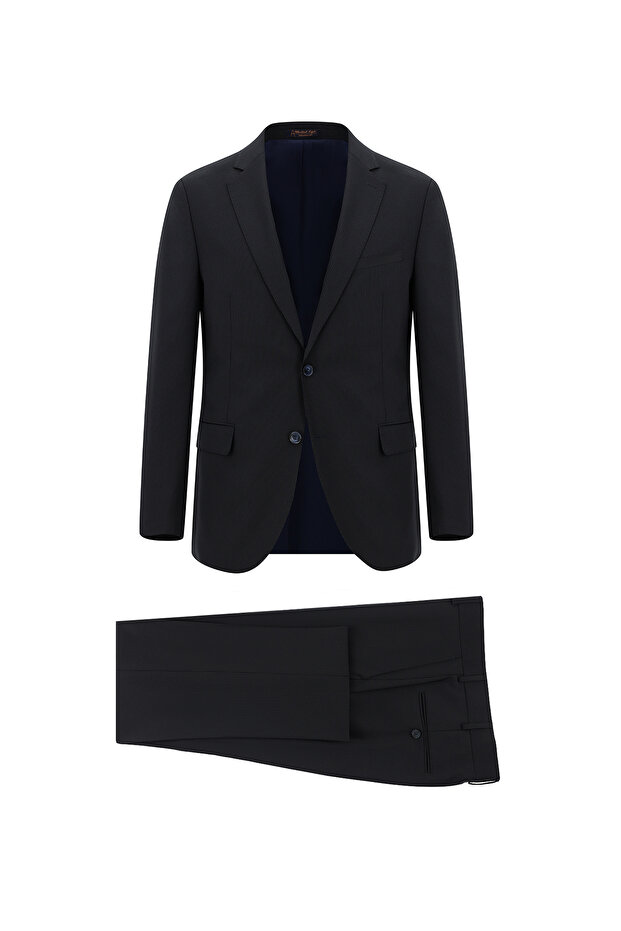 7 Drop Slim Fit Striped Wool Double-Breasted Suit