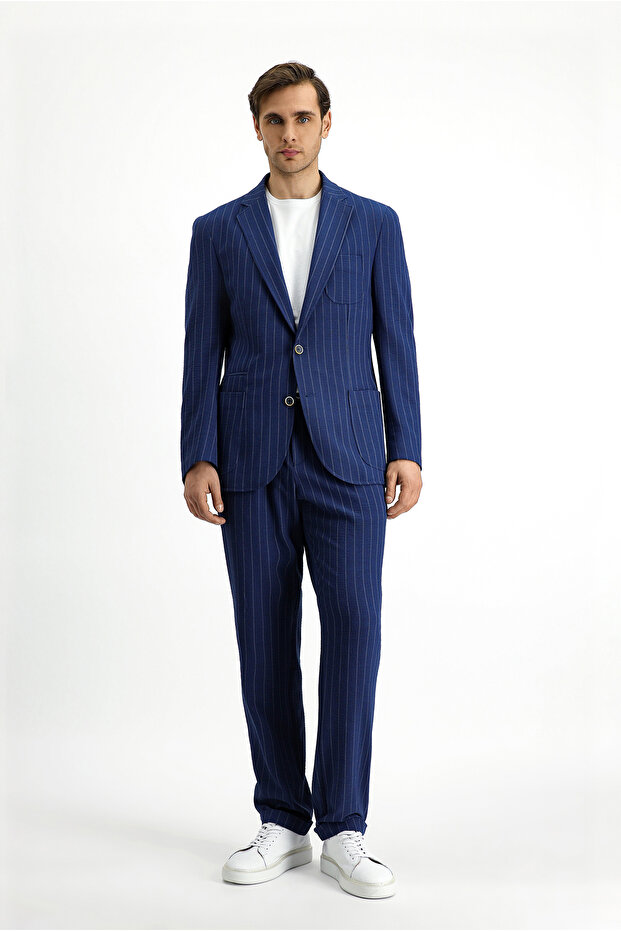 6 Drop Regular Fit Standard Cut Patterned Suit