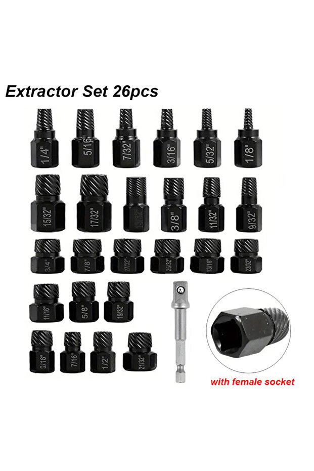 Screw Extractor Set Damaged Screw Extractor Drive Rusted Disassemble Easy Out Ez Remover Tool Set Bo