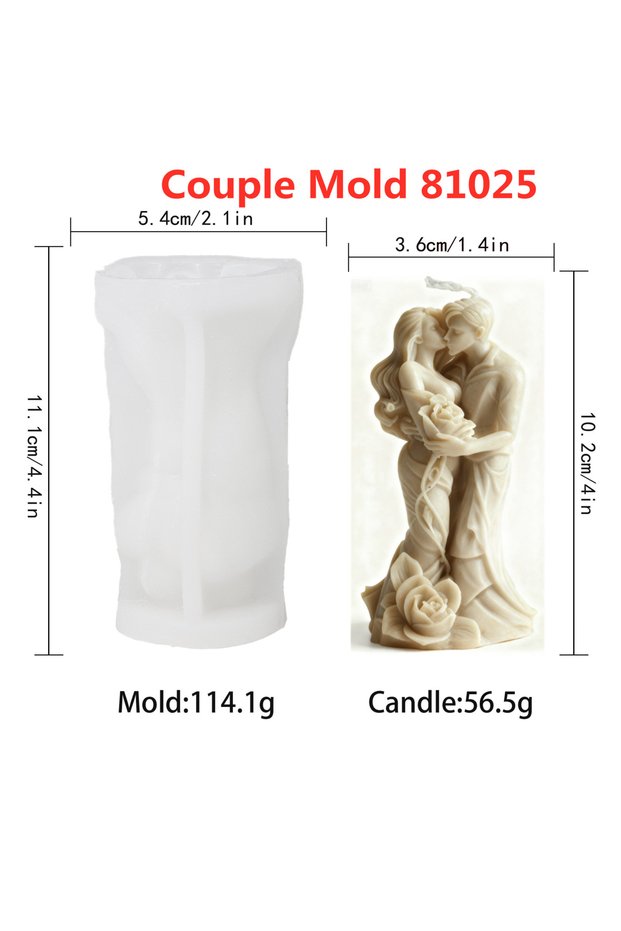 Couple Mold 01 Valentine's Gifts New Man Woman Couple Aromatherapy Candle Silicone Mold Hugging Coup