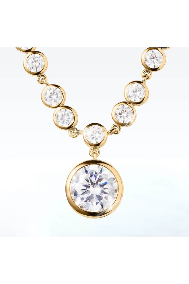 XL302 Huitan Luxury Gold Color Women Necklace Modern Jewelry Fashion Pendant Necklace for Party Dail