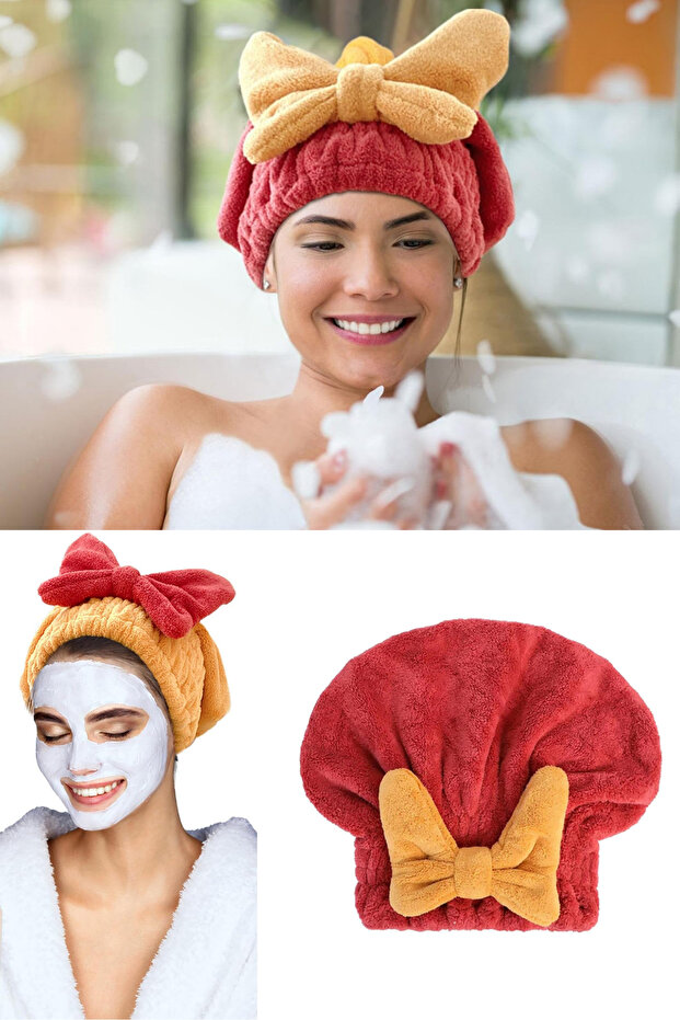 Microfiber Hair Drying Cap Practical Head Towel Wet Hair Drying Cap after Shower Towel Cap