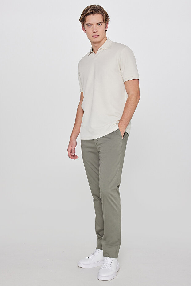 Cotton Slim Fit Stretchy Chino Trousers