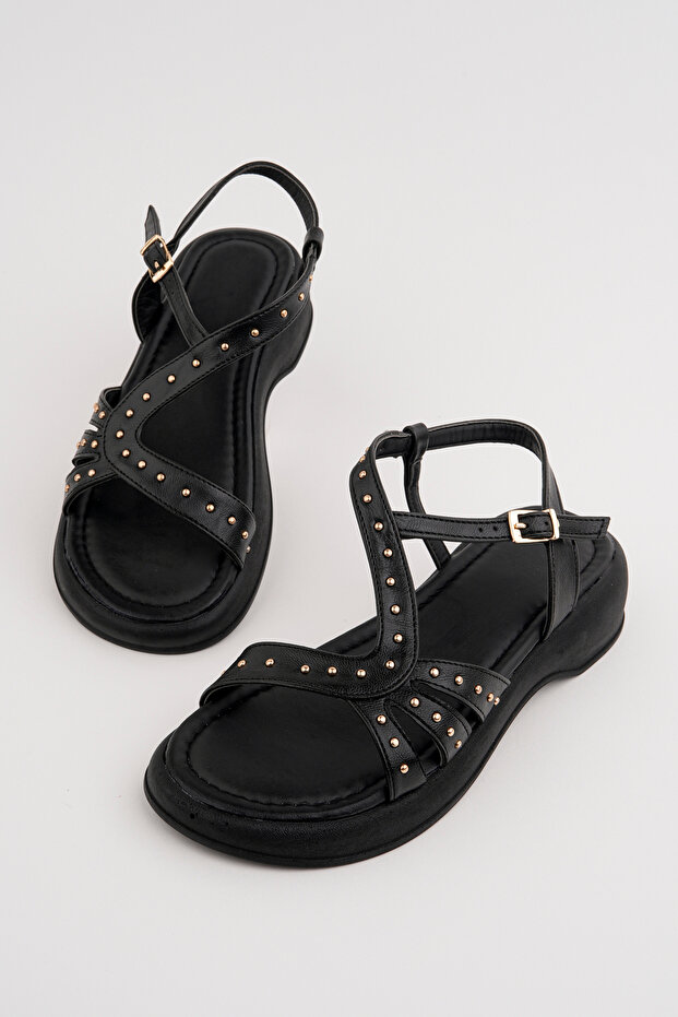 İkr-2080 Flat Sole Studded Sandals
