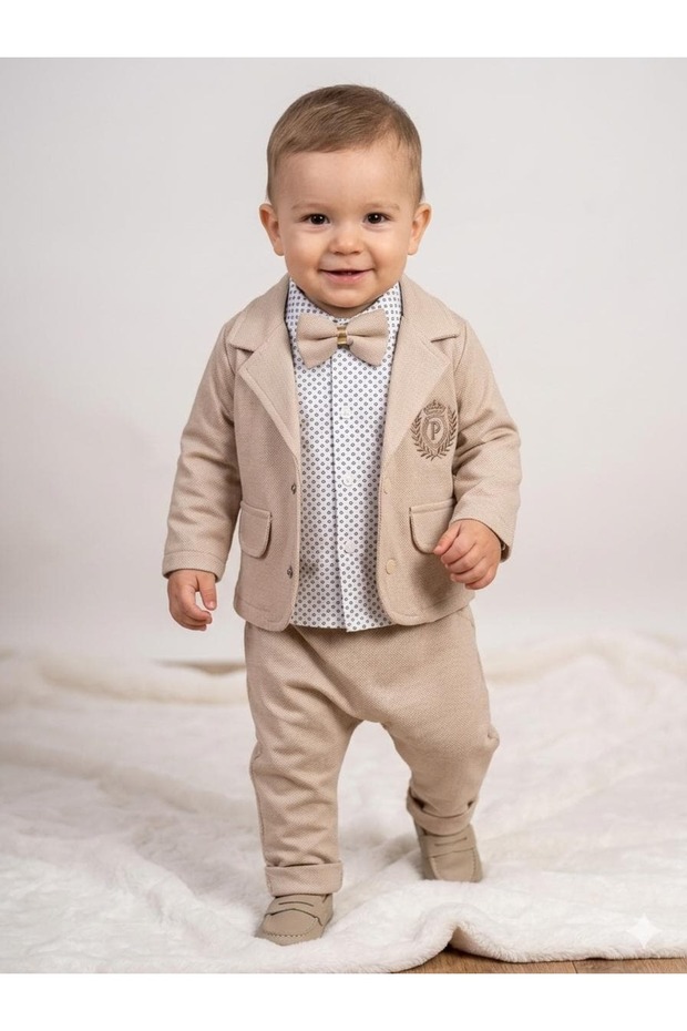 Premium 3-Piece Baby Boy Holiday Set - 100% Cotton