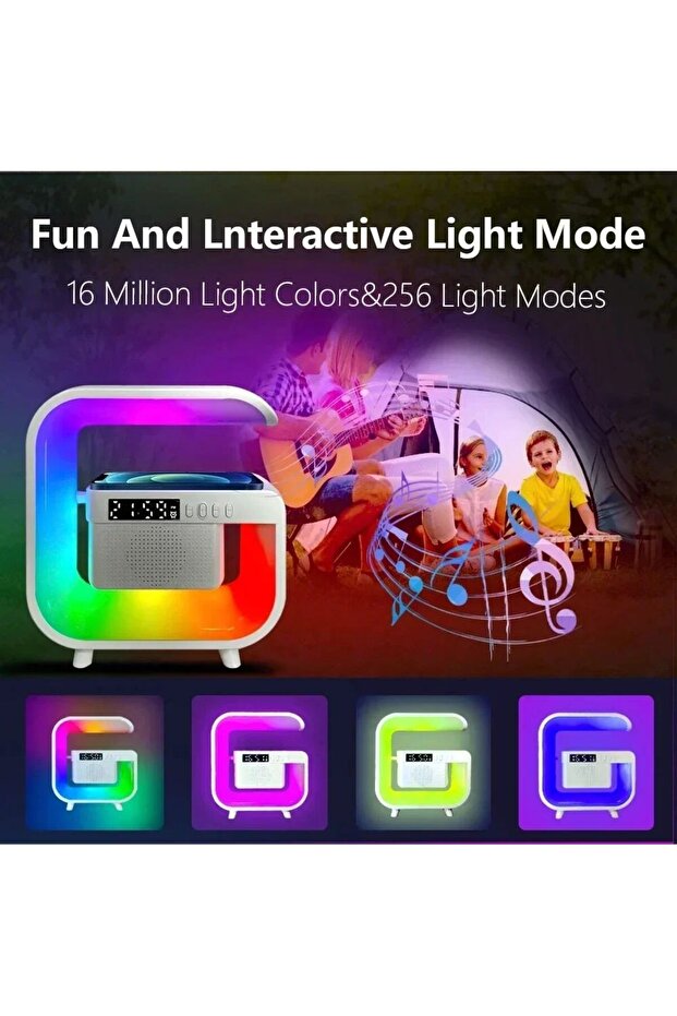 Fun & Interactive Light Mood Smart Clock Speaker with RGB Ambient Lights & Bluetooth Audio