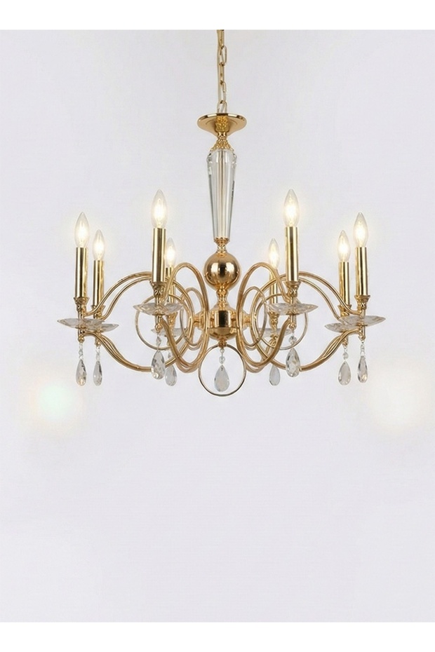Modern Lighting, Chandelier, Light, Classic crystal chandelier, Gold Color, 80x57 cm, Suitable for bedroom and living room