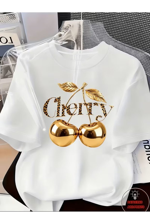 Printed T-Shirt. Short Sleeve Summer & Spring Casual Top Wear T-Shirt