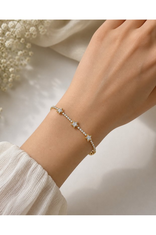 Star Stone 316L Stainless Steel Women's Bracelet Gift Stylish Elegant